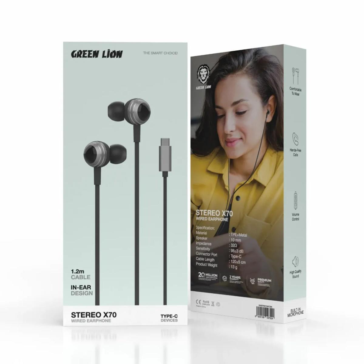 Type-C Wired In-Ear Earphones with Mic