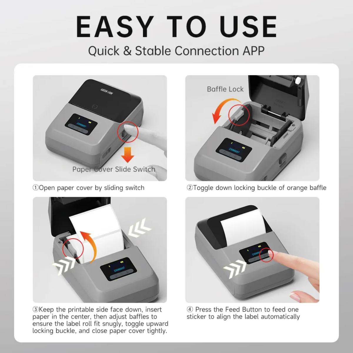 Green Lion Thermal Printer With 203 DPI Printing Resolution
