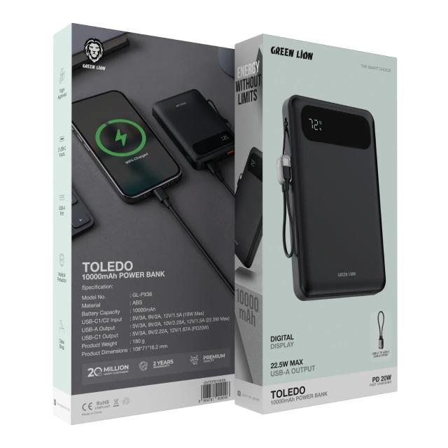 Green Lion Toledo 10000mAh 22.5W Power Bank