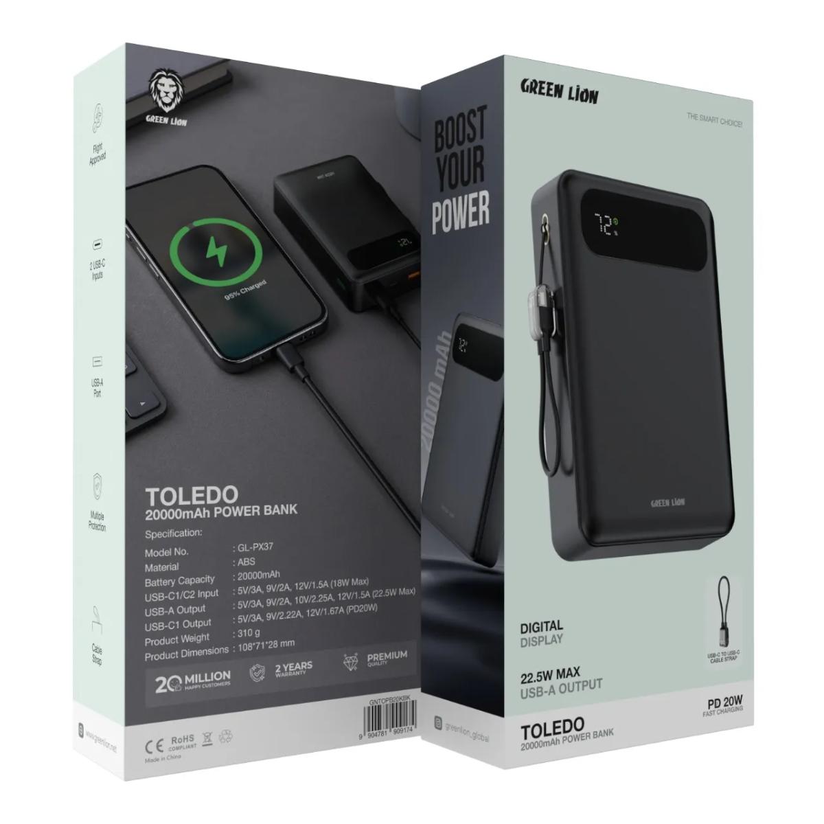 Green Lion TOLEDO 20000mAh Power Bank