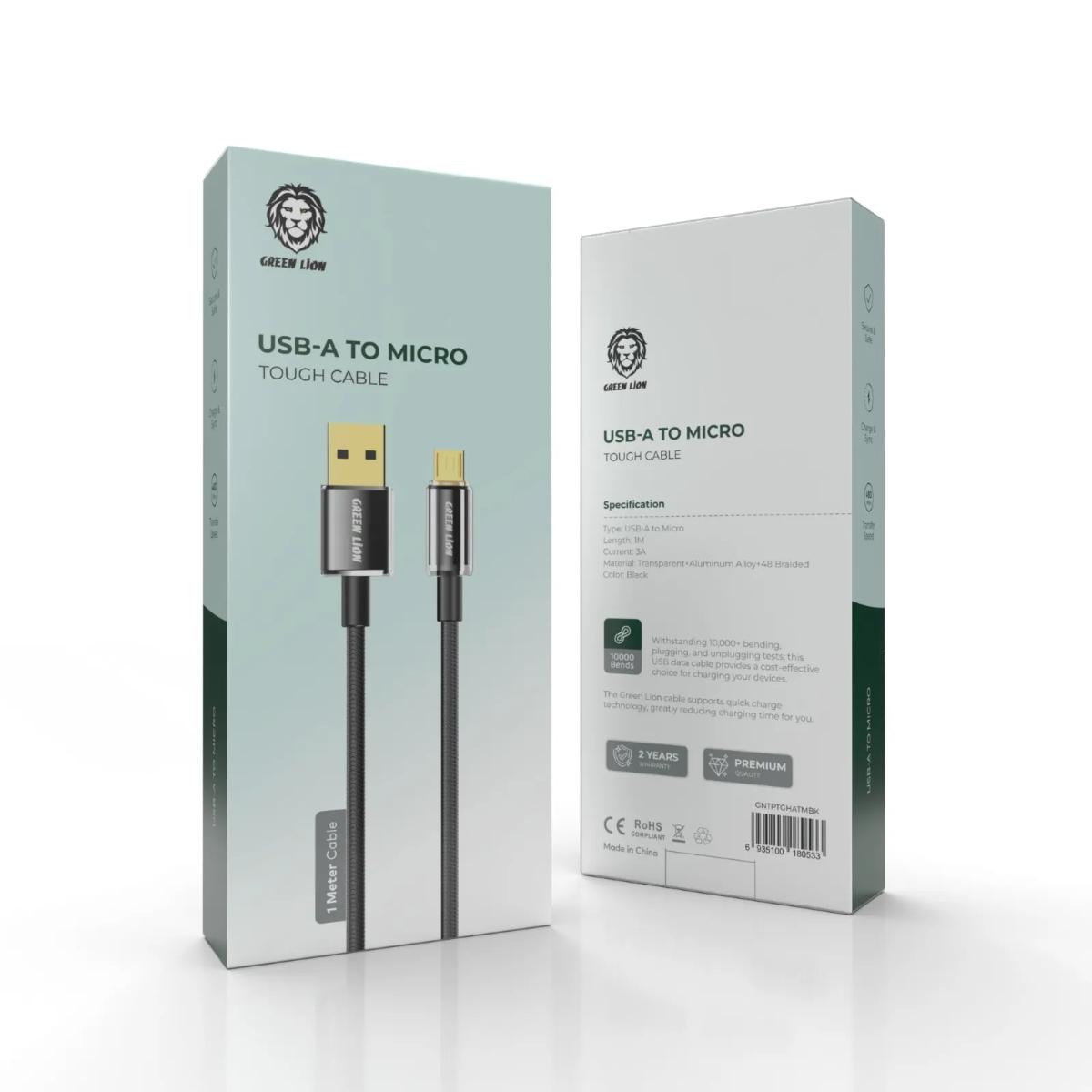 Green Lion USB•A To Micro Tough Cable
