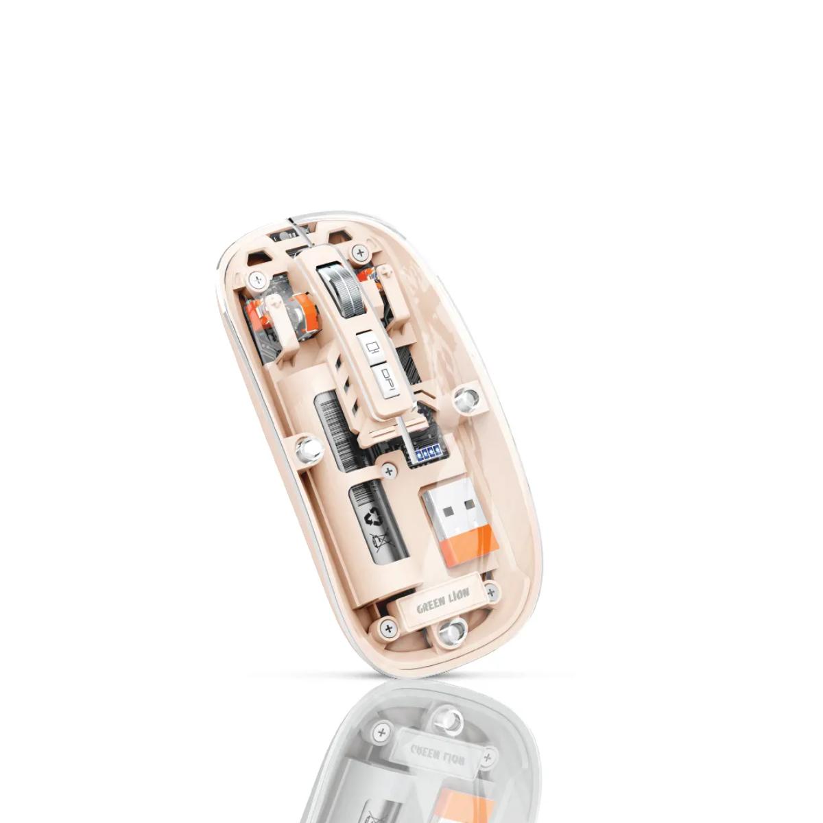 Green Lion Transparent Wireless Mouse 2 (GL-112)