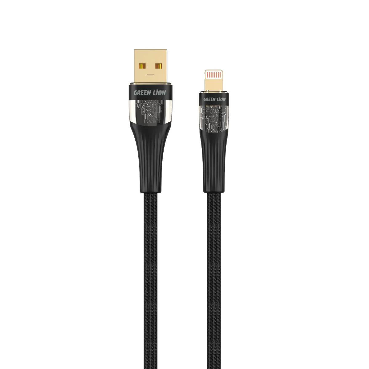 Green Lion Transparent Cable USB•A to Lightning