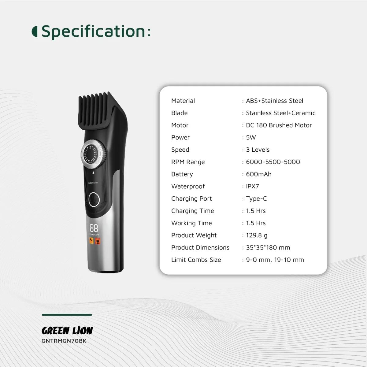 Green Lion Trim Gen''70 Body Hair Trimmer
