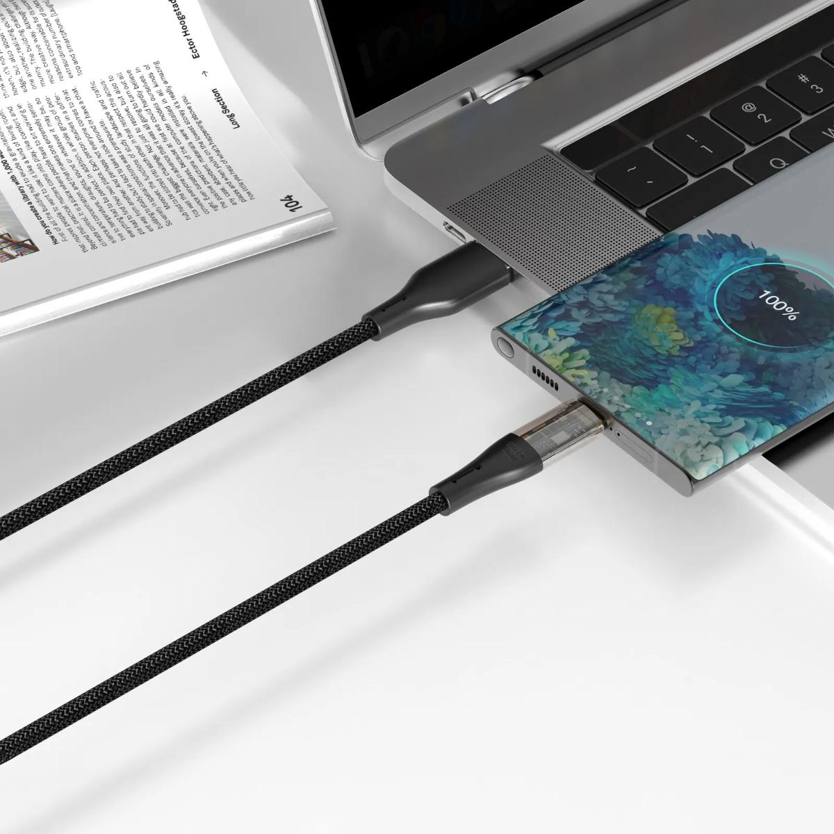 Green Lion Transparent Braided USB-A to USB-C