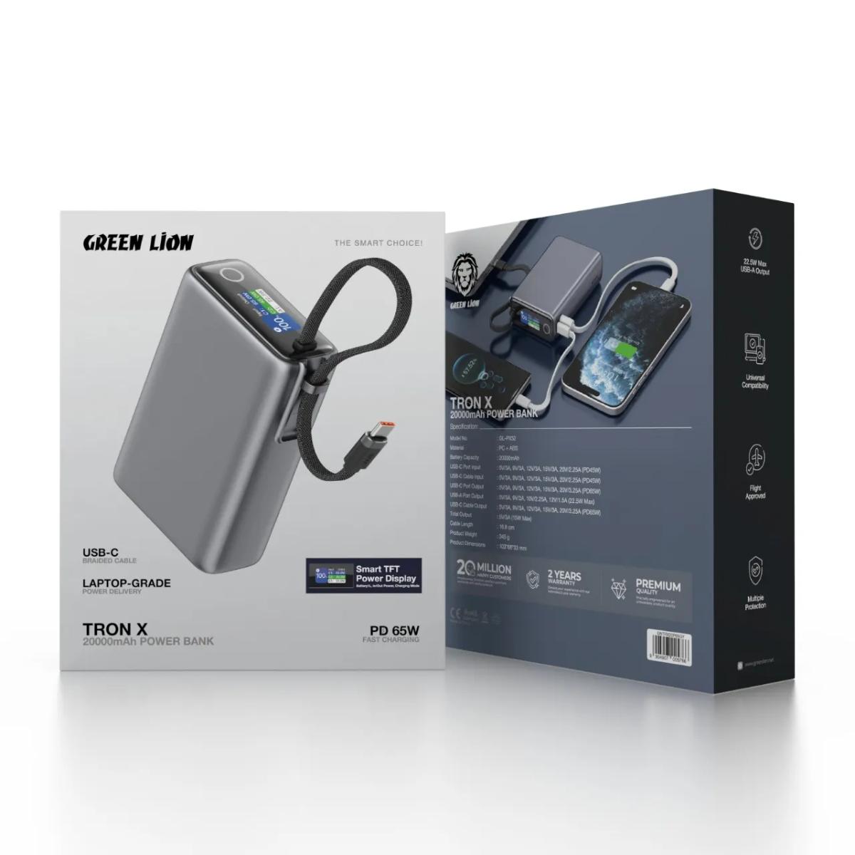 Green Lion Tron X 20000mAh 65W Power Bank