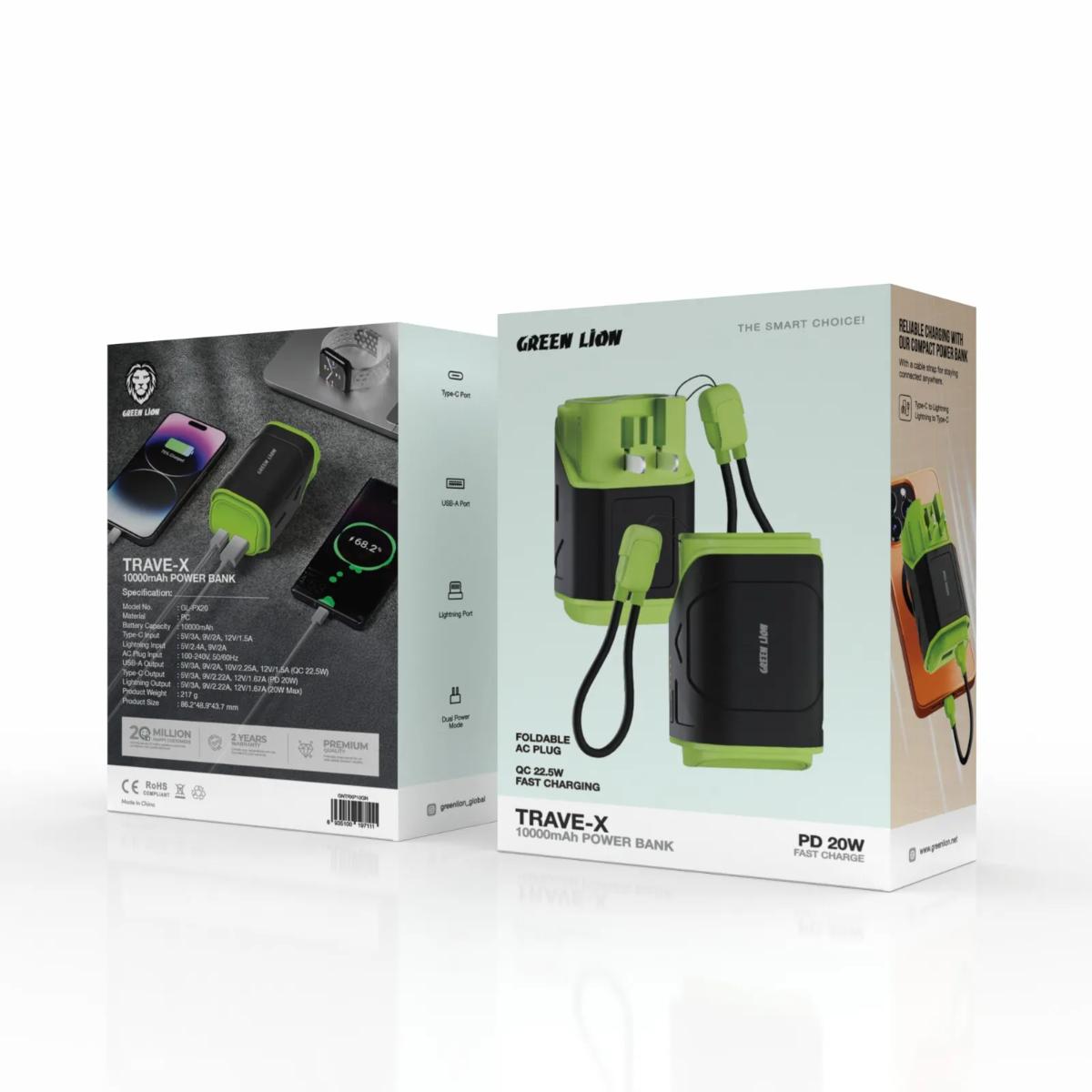 Green Lion Trave•X Power Bank 10000mAh