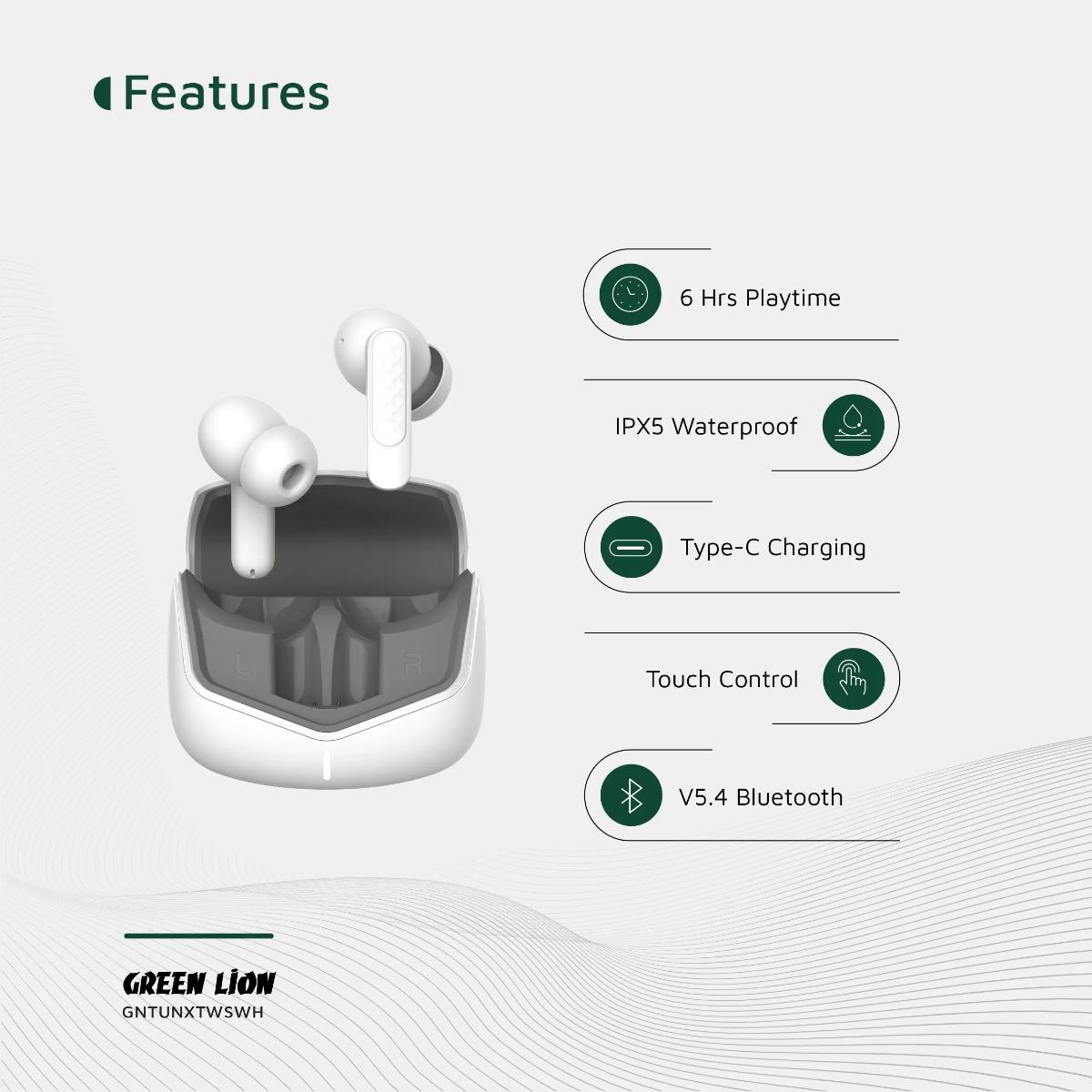 Green Lion Tune X True Wireless Earbuds