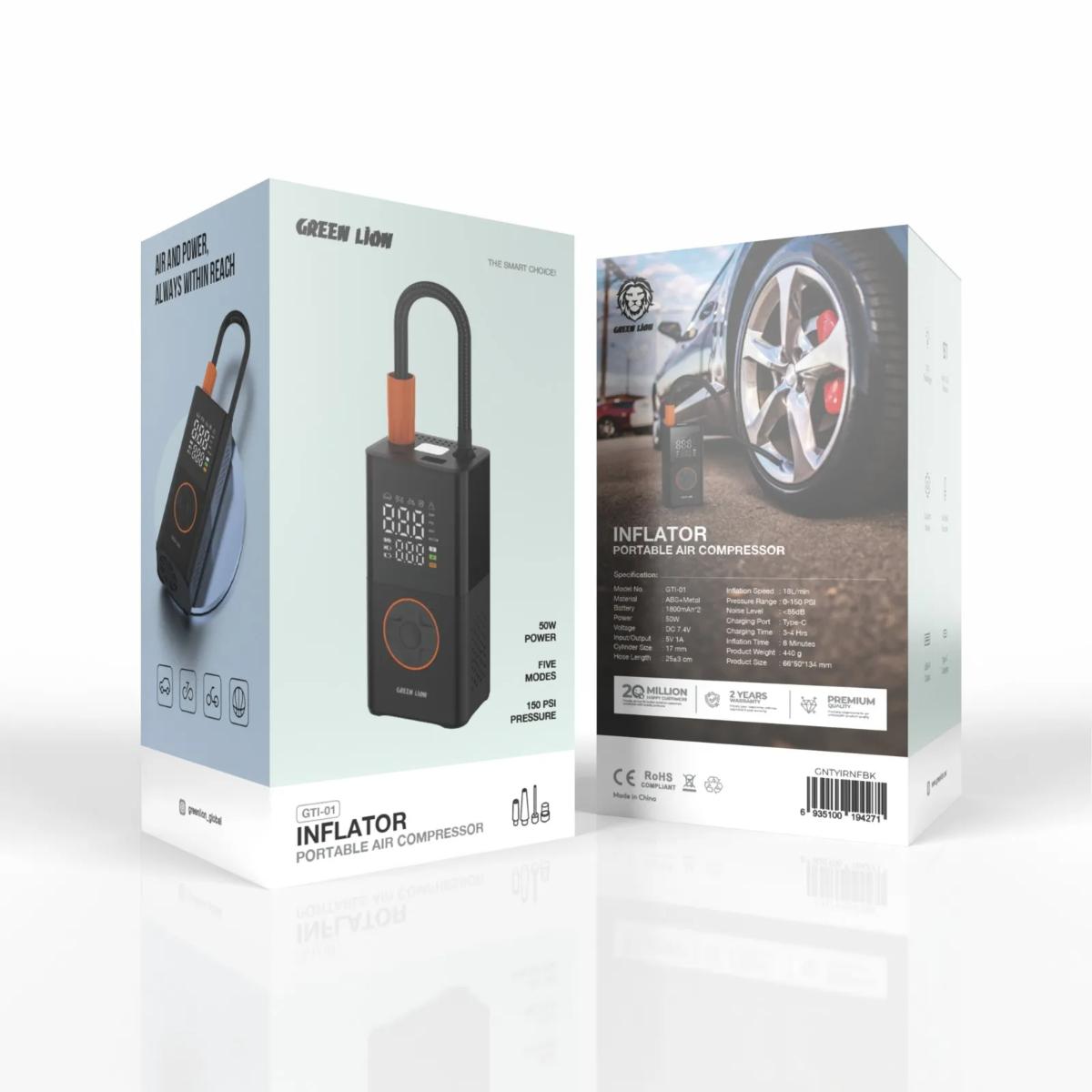 Green Lion GTI•01 Inflator Portable Air Compressor