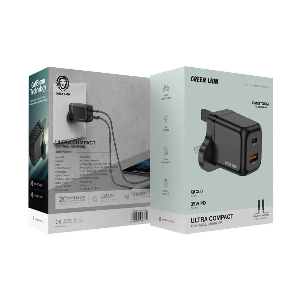 Green Lion 35W GaN Ultra-Compact Dual Port Charger