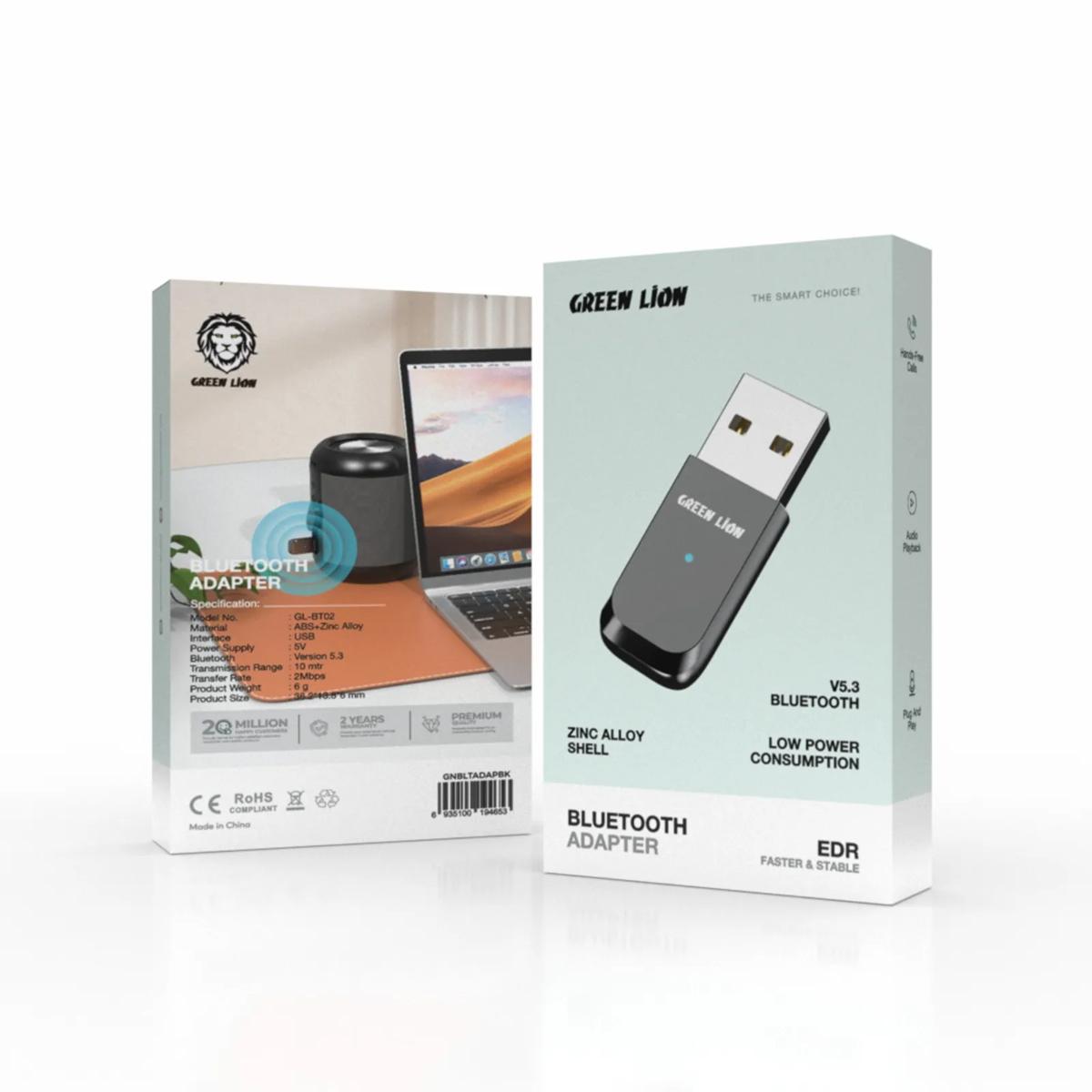 Green Lion Zinc Alloy Shell Bluetooth Adapter