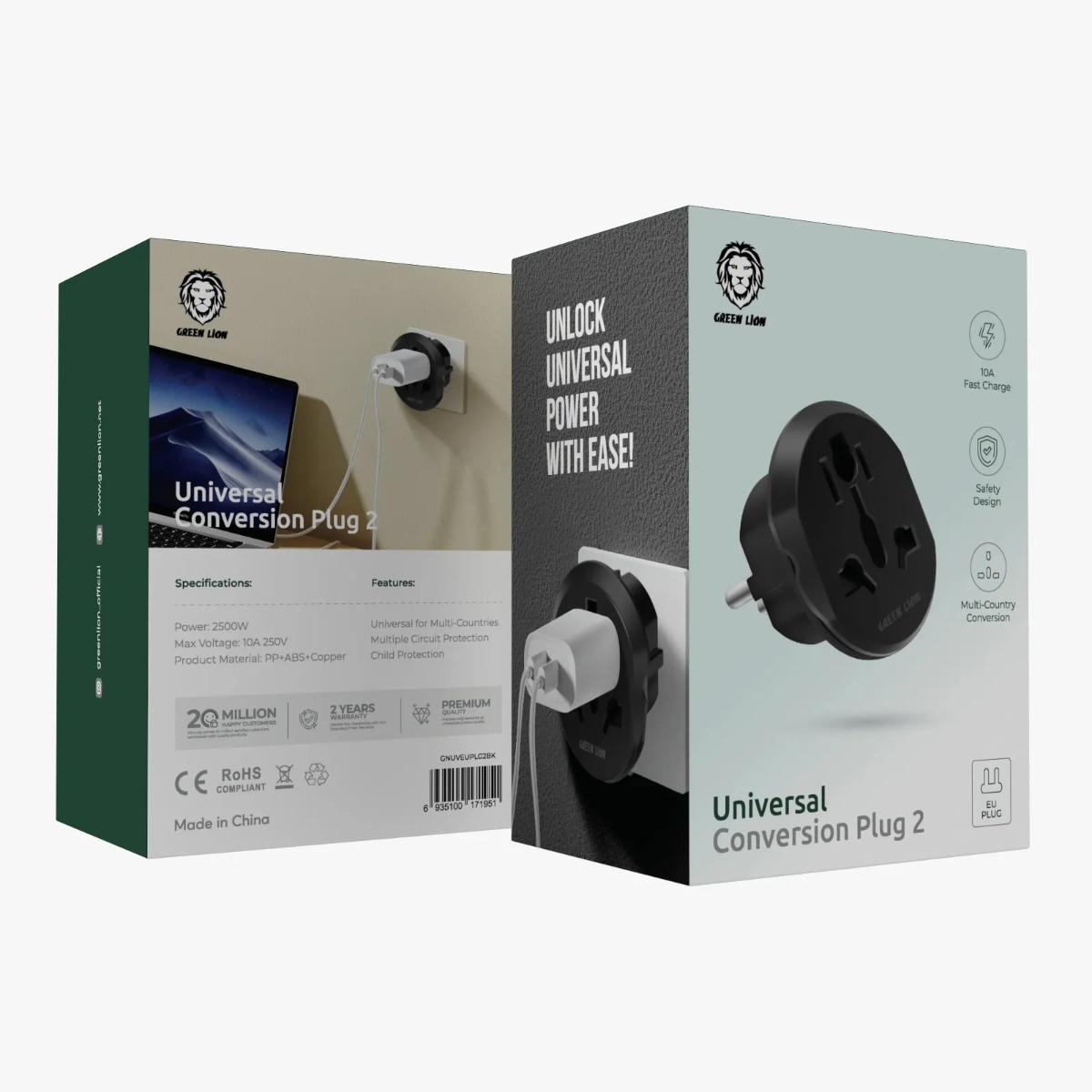 Green Lion Universal Conversion EU Plug 2