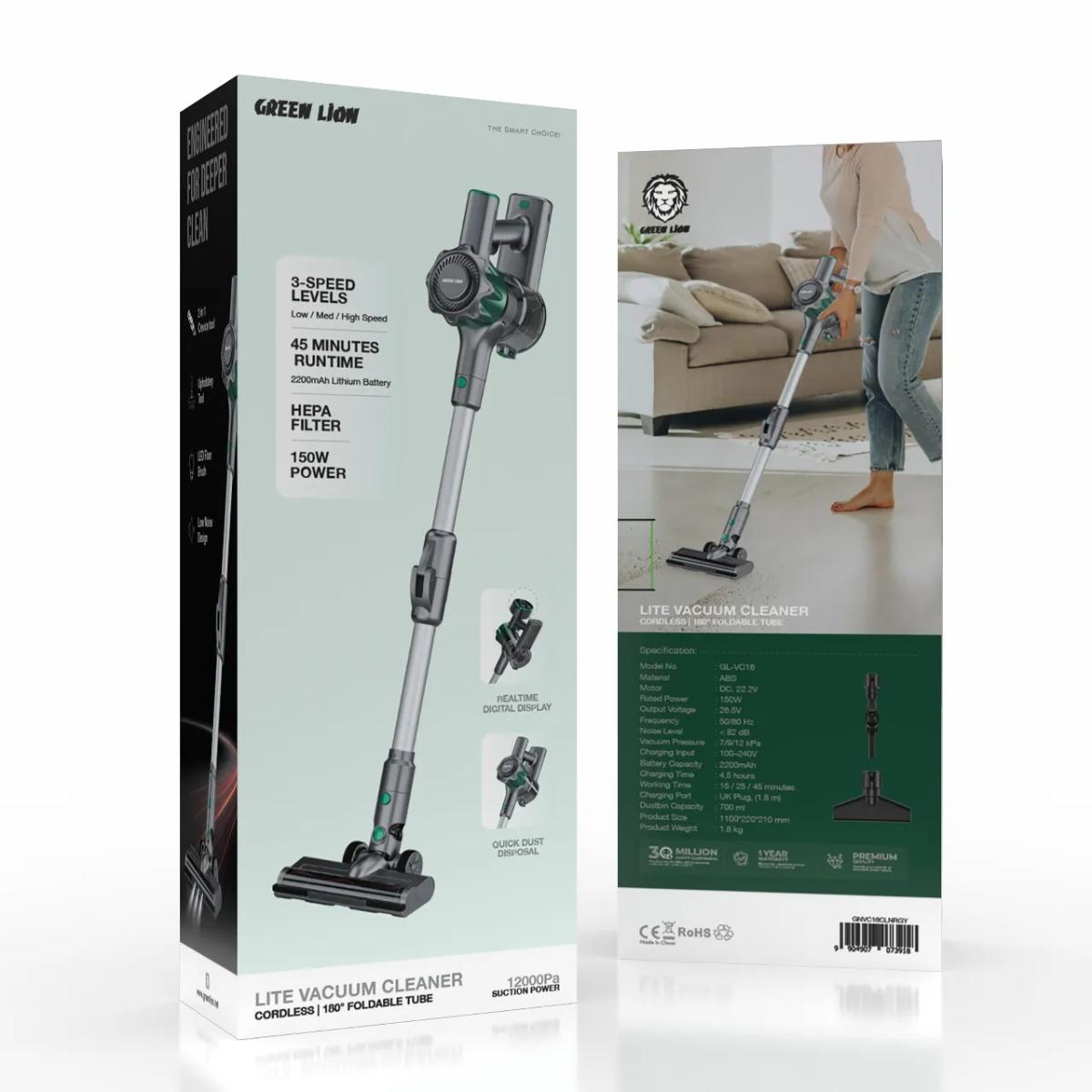 Green Lion Lite Vacuum Cleaner Cordless 150W 12000Pa