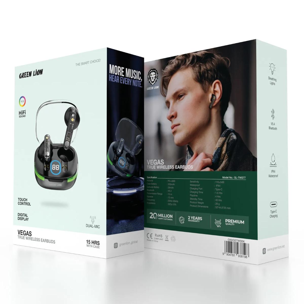 Green Lion Vegas True Wireless Earbuds