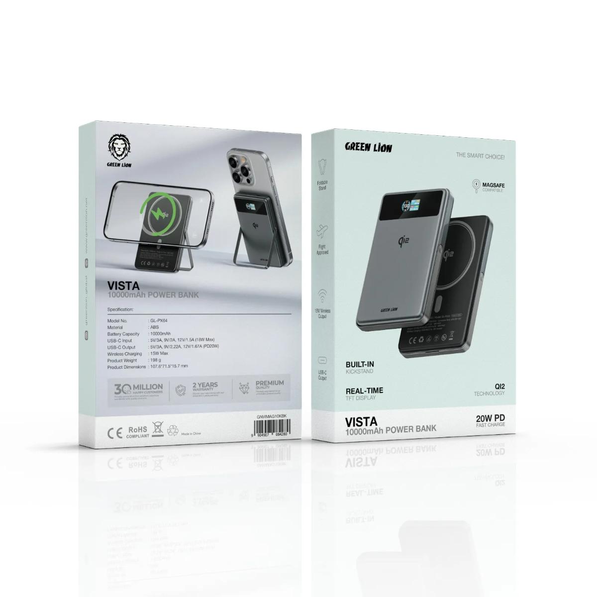 Green Lion Vista 10000mAh MagSafe Power Bank with Stand