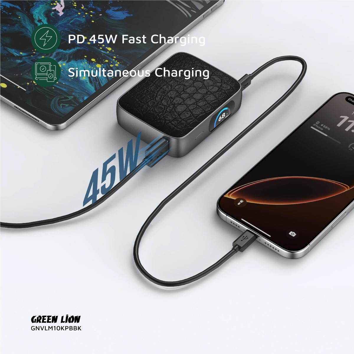 Green Lion VALMONT 10000mAh Power Bank PD 45W