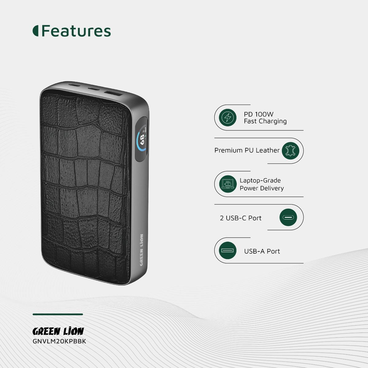 Green Lion VALMONT 20000mAh Power Bank