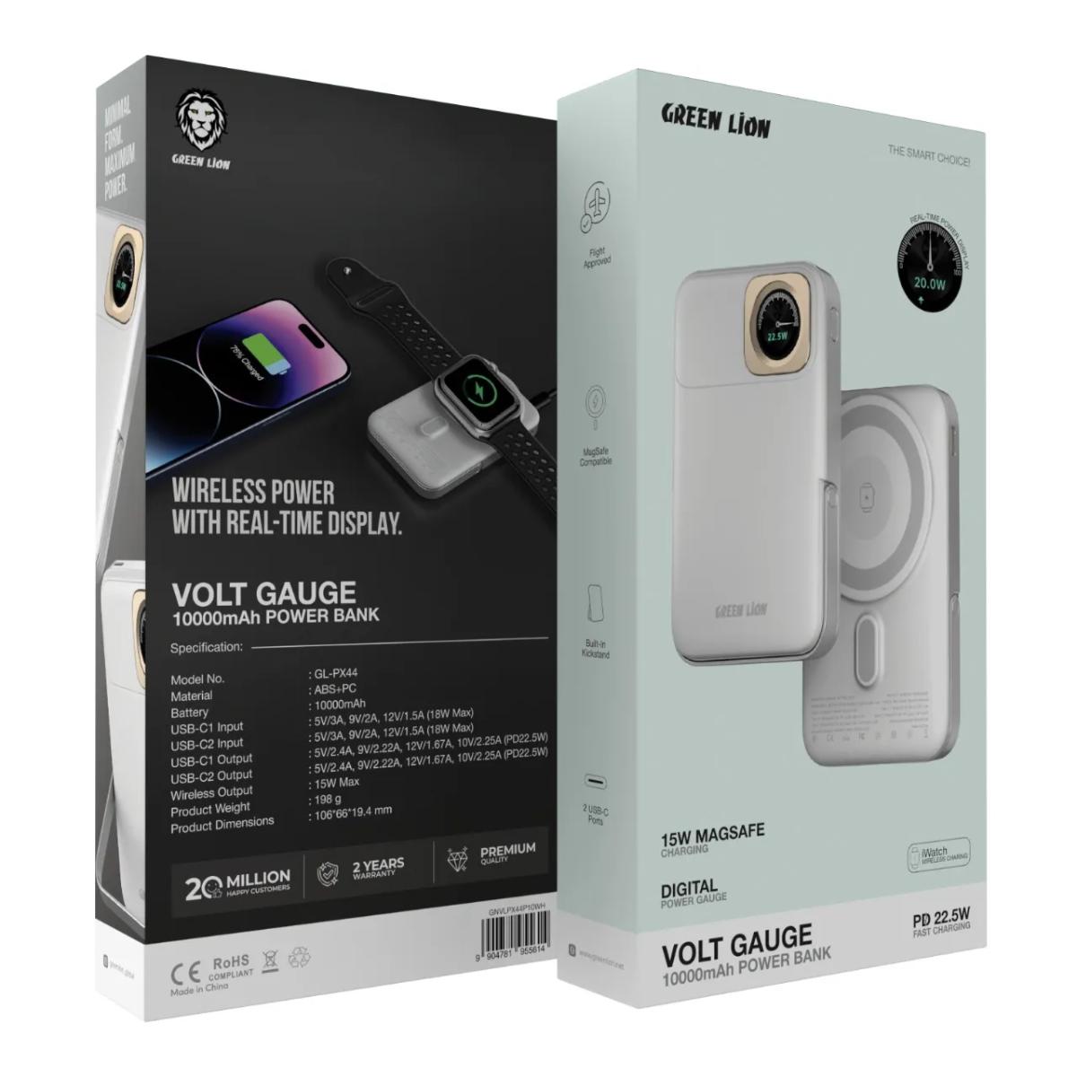 Green Lion Volt Gauge 10000mAh 22.5W MagSafe Power Bank