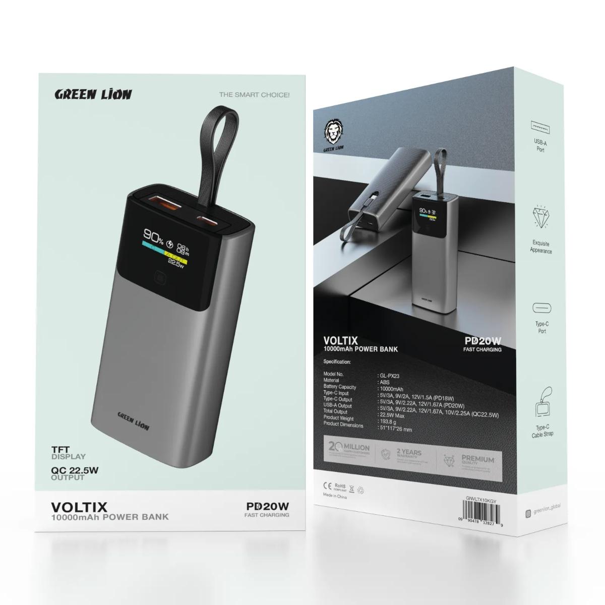 Green Lion Voltix 10000mAh 22.5W Power Bank