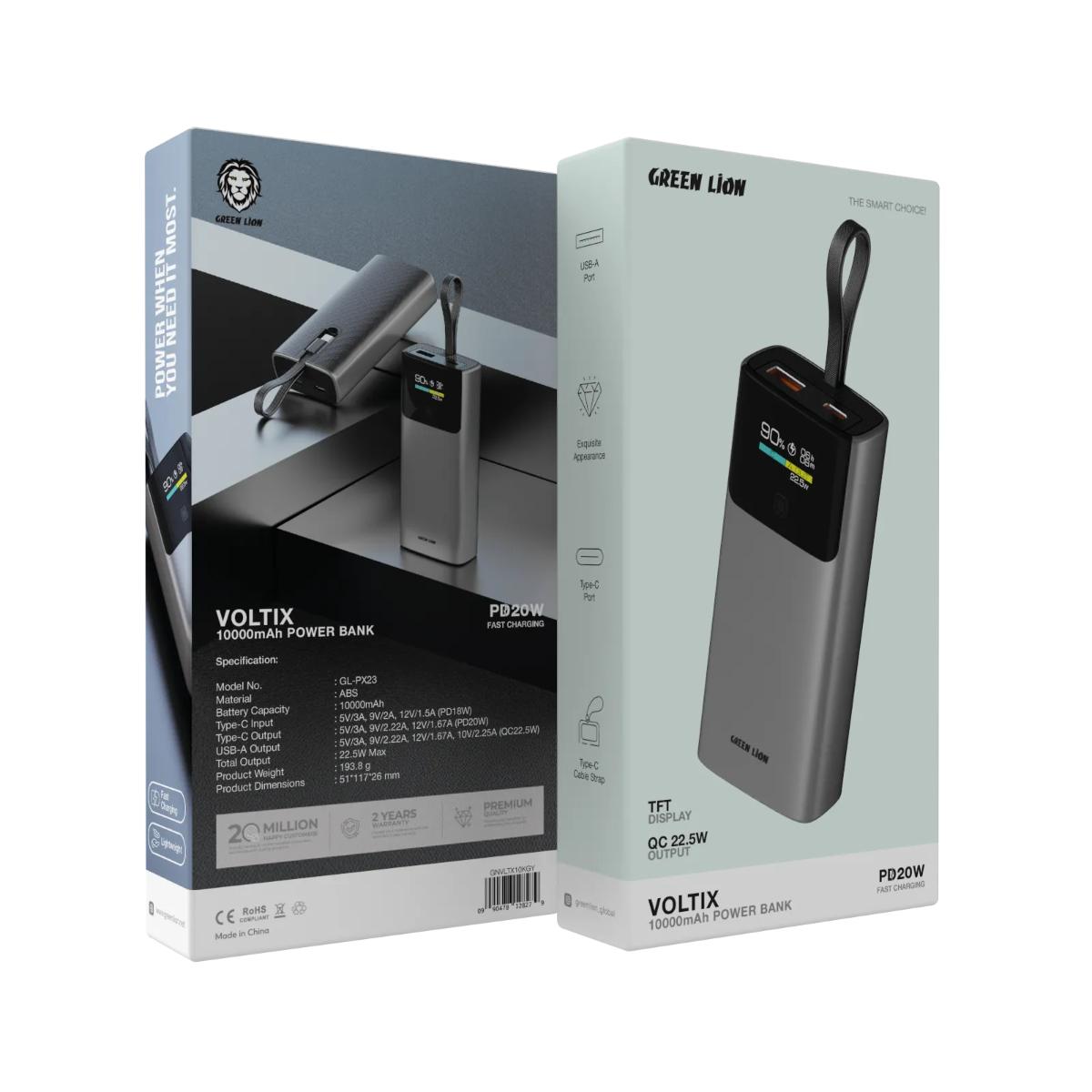 Green Lion Voltix 10000mAh 22.5W Power Bank
