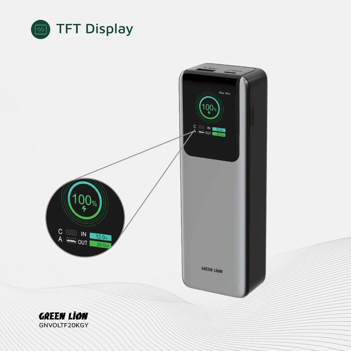 Green Lion Voltura 100W PD 20000mAh Power Bank