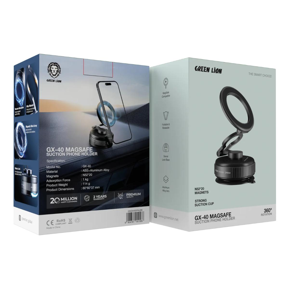 Green Lion GX•40 MagSafe Suction Phone Holder