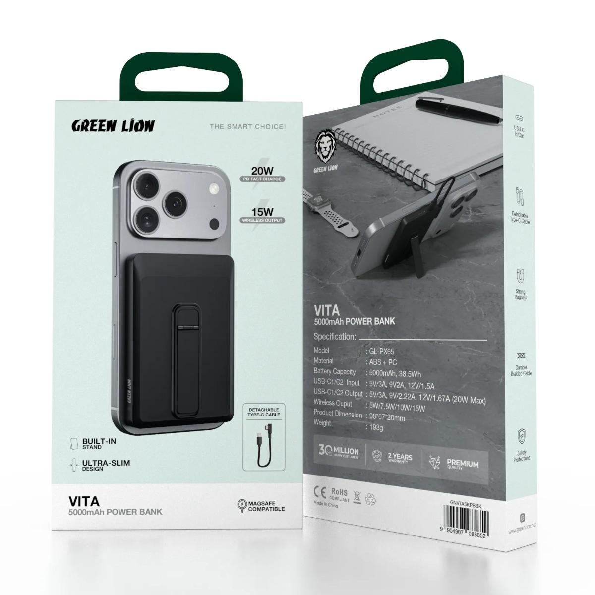 Green Lion Vita Power Bank 5000mAh