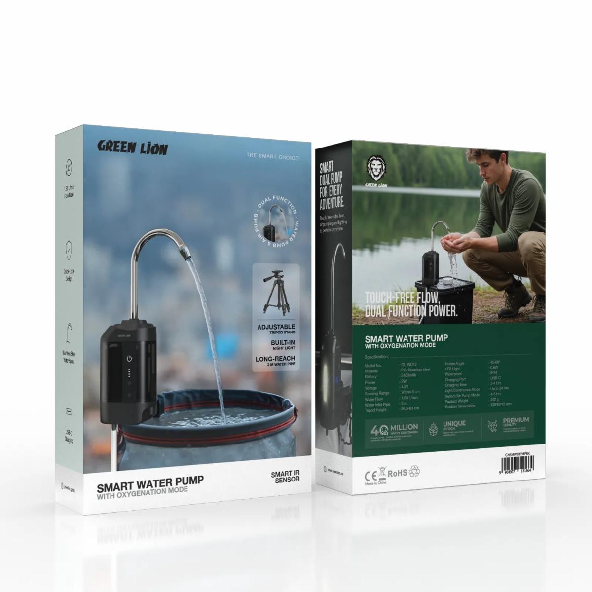 Green Lion Smart Water Pump with Adjustable Tripod Stand
