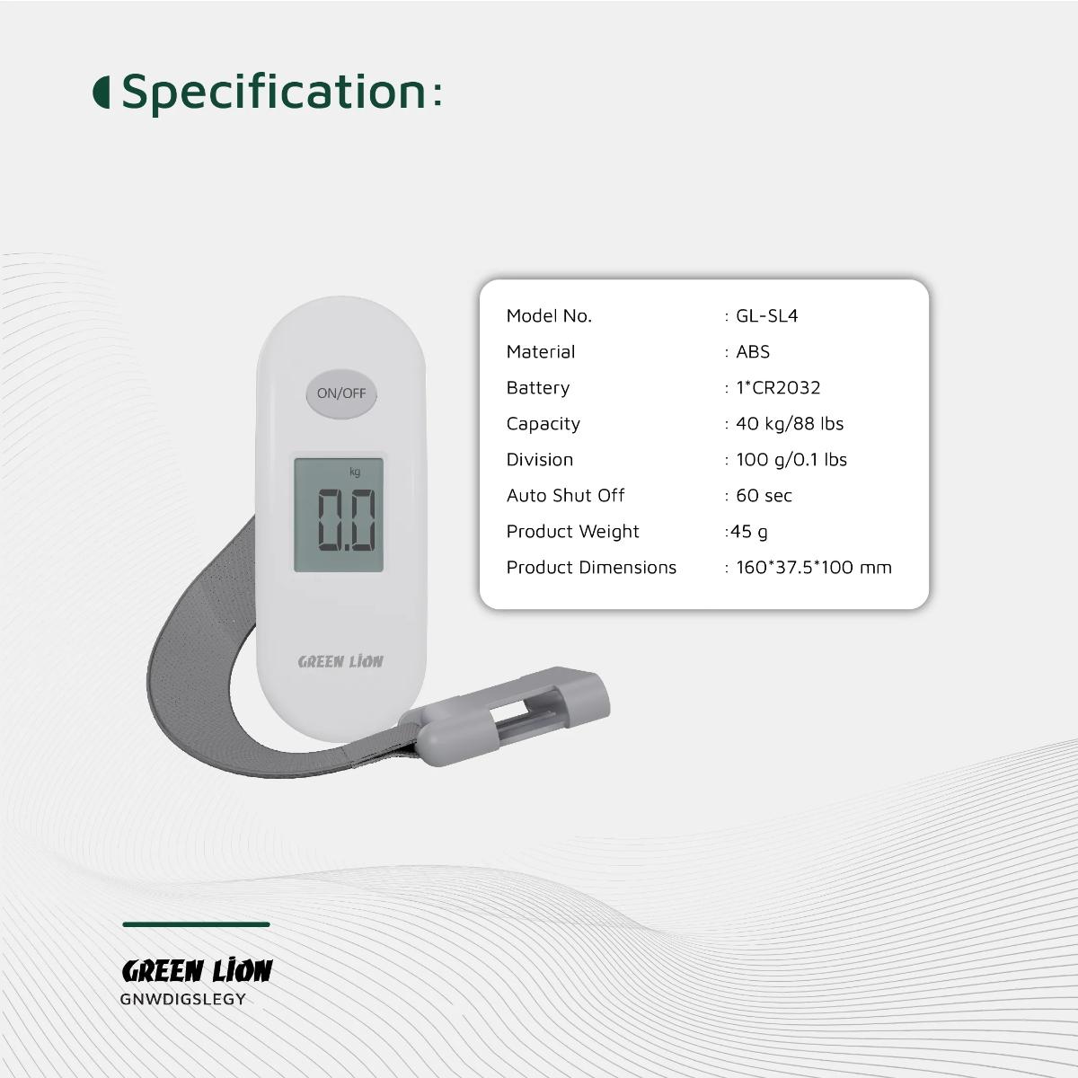 Green Lion Weight Mate Digital Luggage Scale