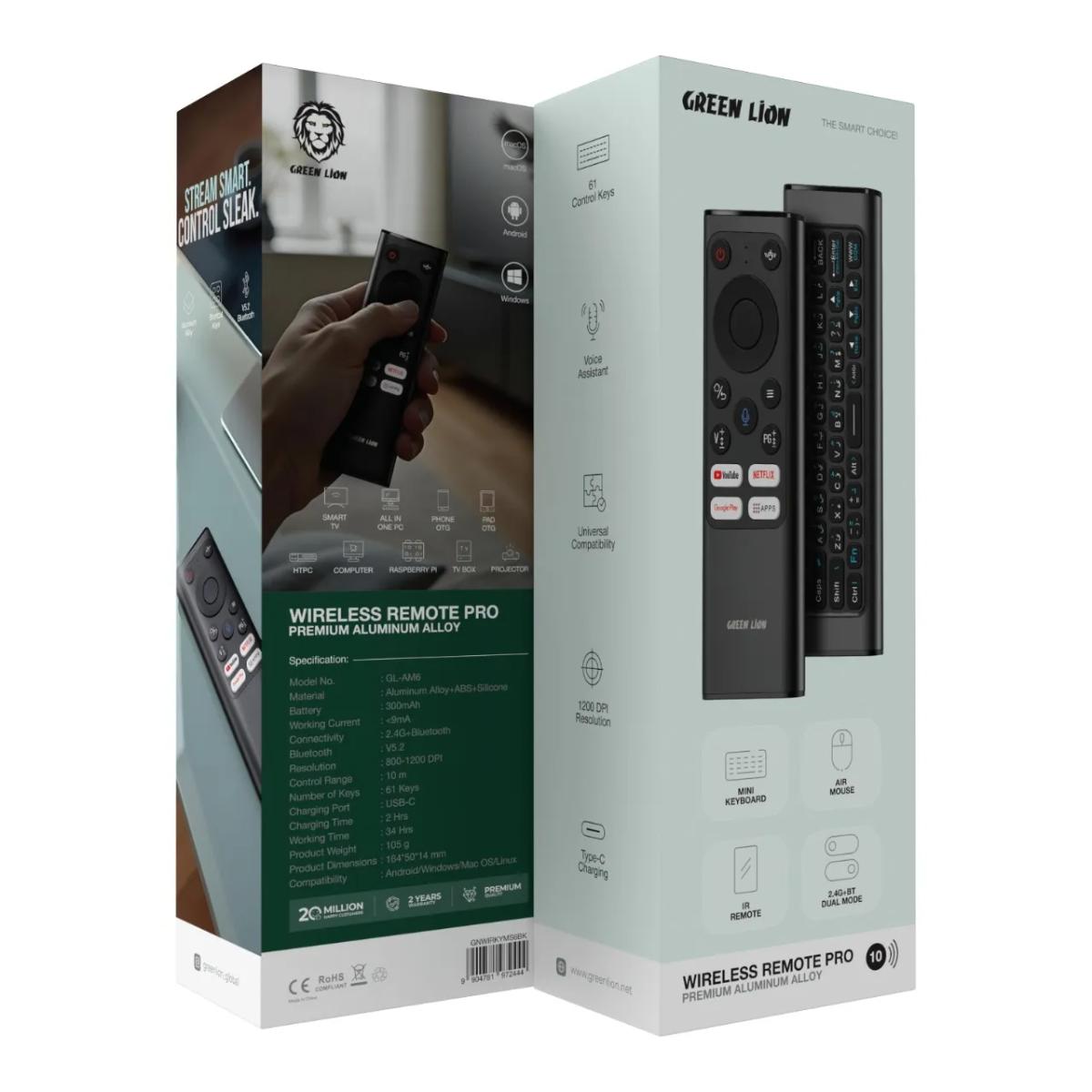 Green Lion Wireless Remote Pro with Keyboard and Mouse