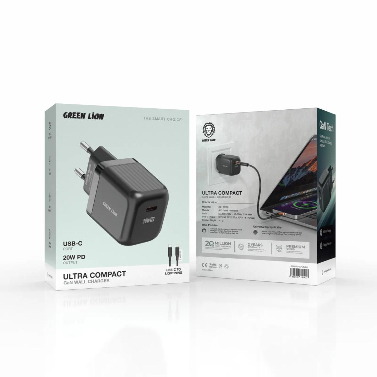 Green Lion 20W GaN Ultra-Compact Fast Charger