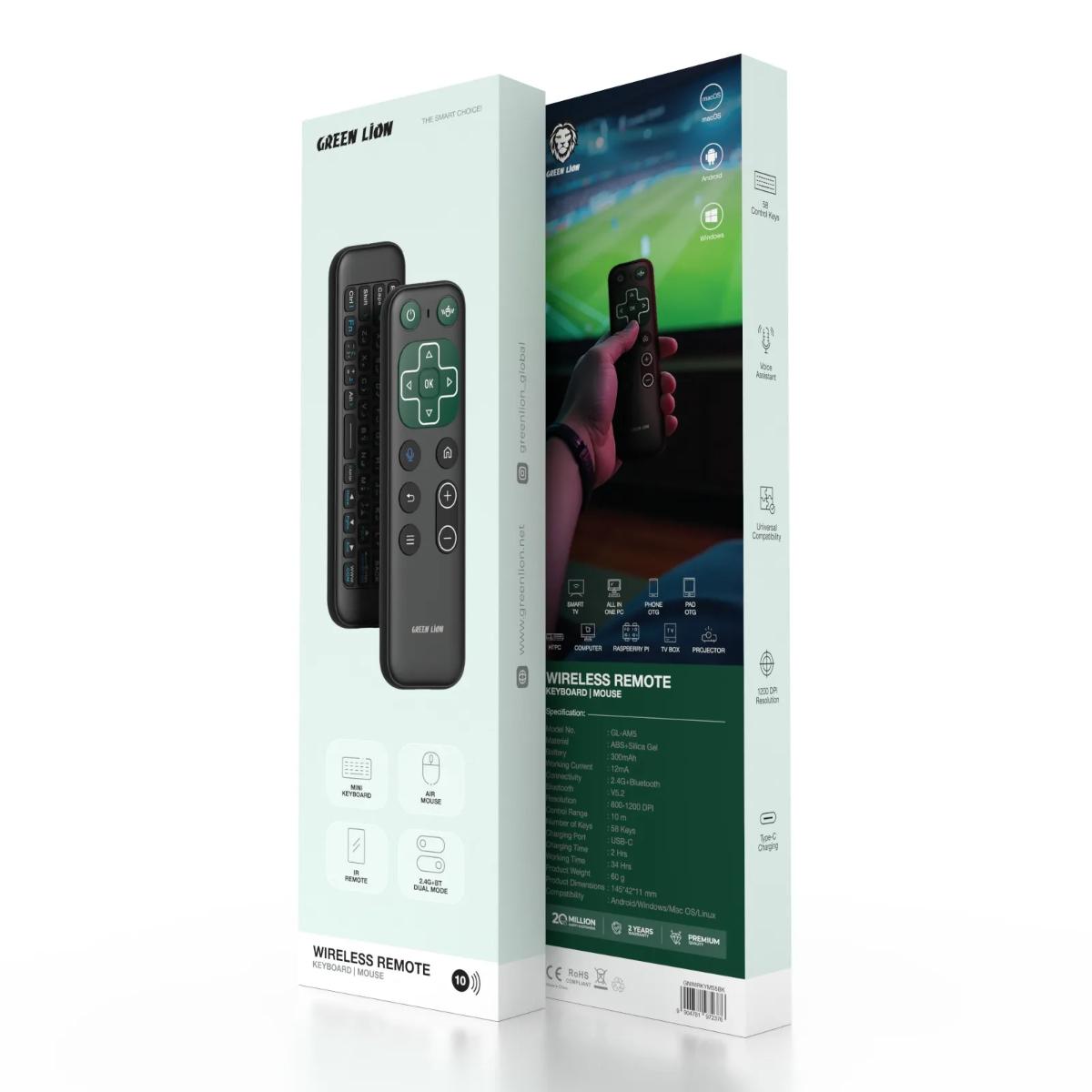 Green Lion Wireless Remote with Keyboard and Mouse