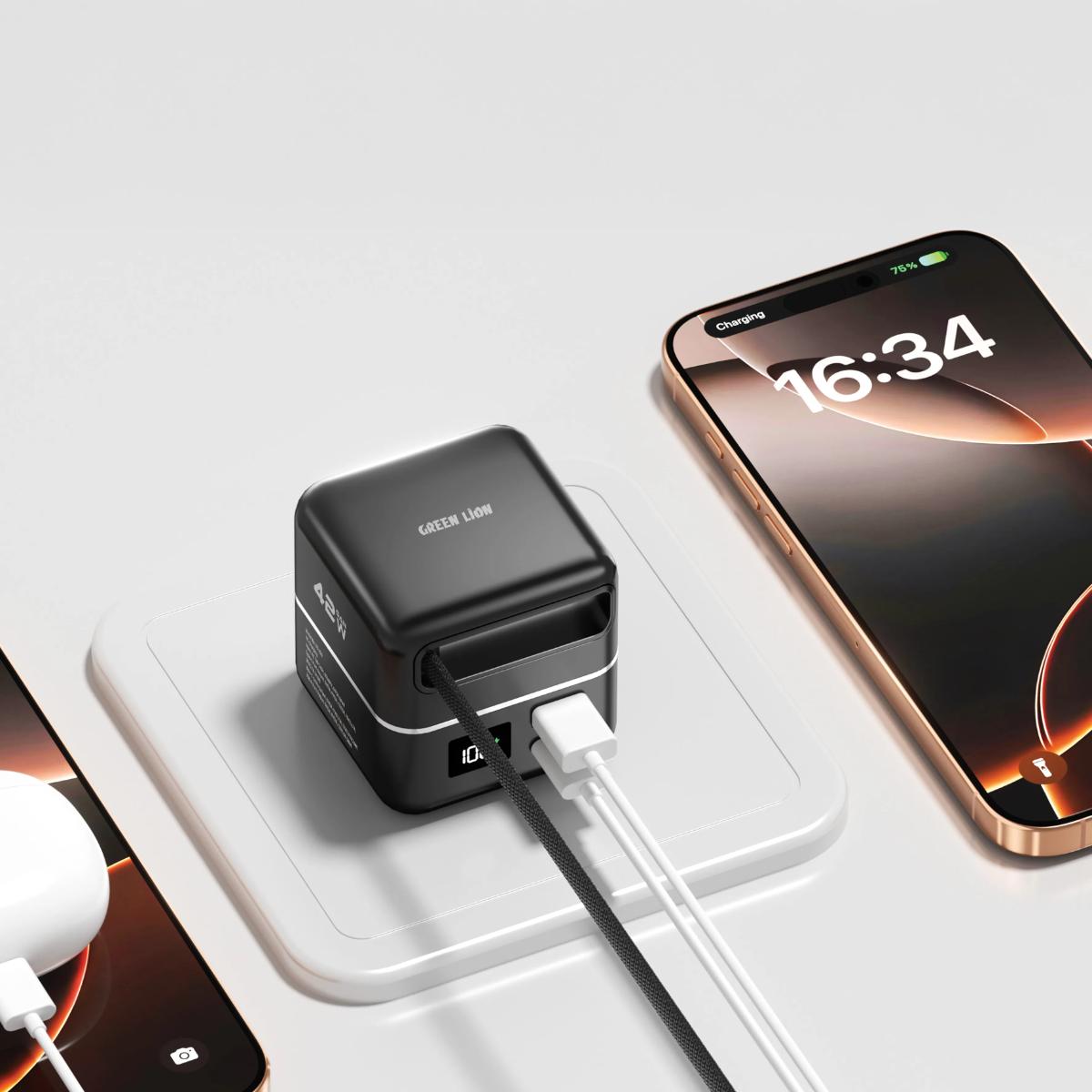 Green Lion 2-in-1 Power Bank & Wall Charger