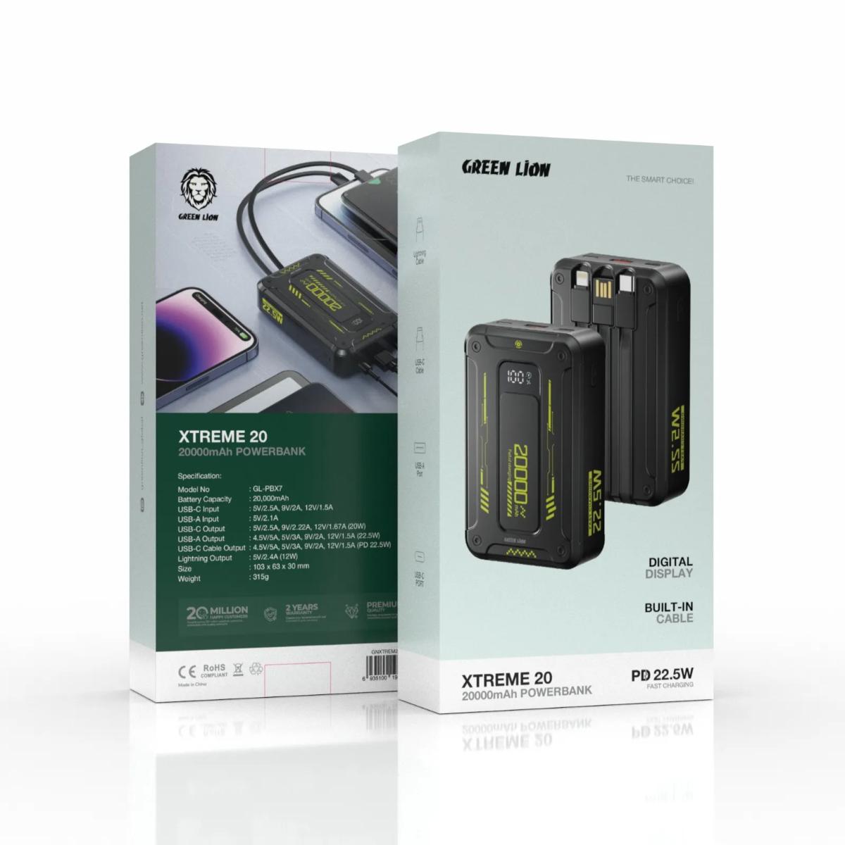 Green Lion Xtreme 20000mAh 22.5W PD Power Bank