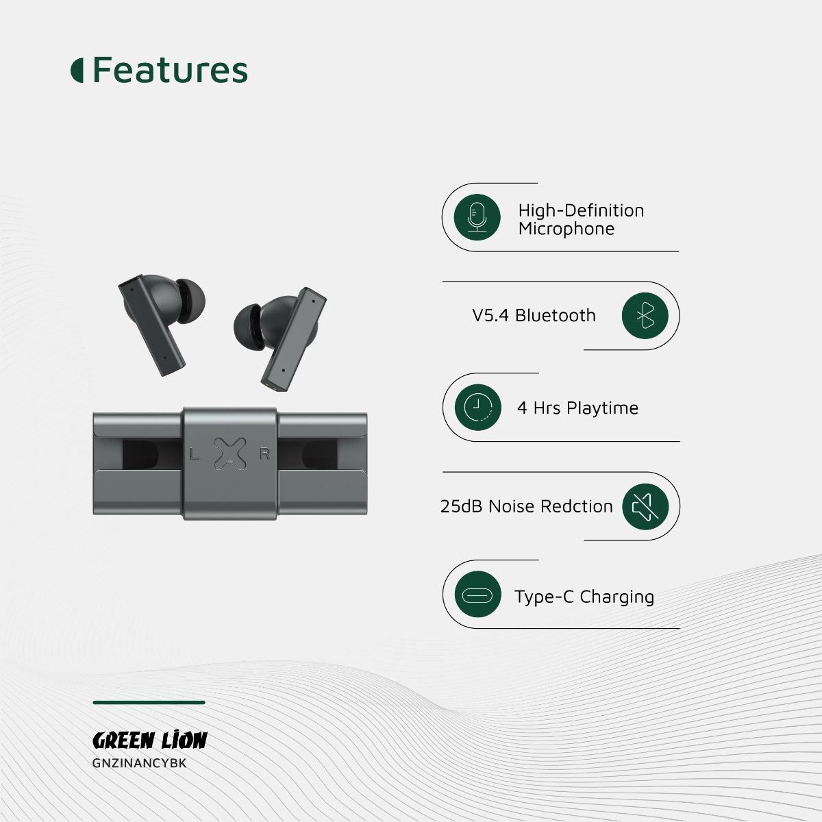 Green Lion ZINC Y Metal Earbuds TWS