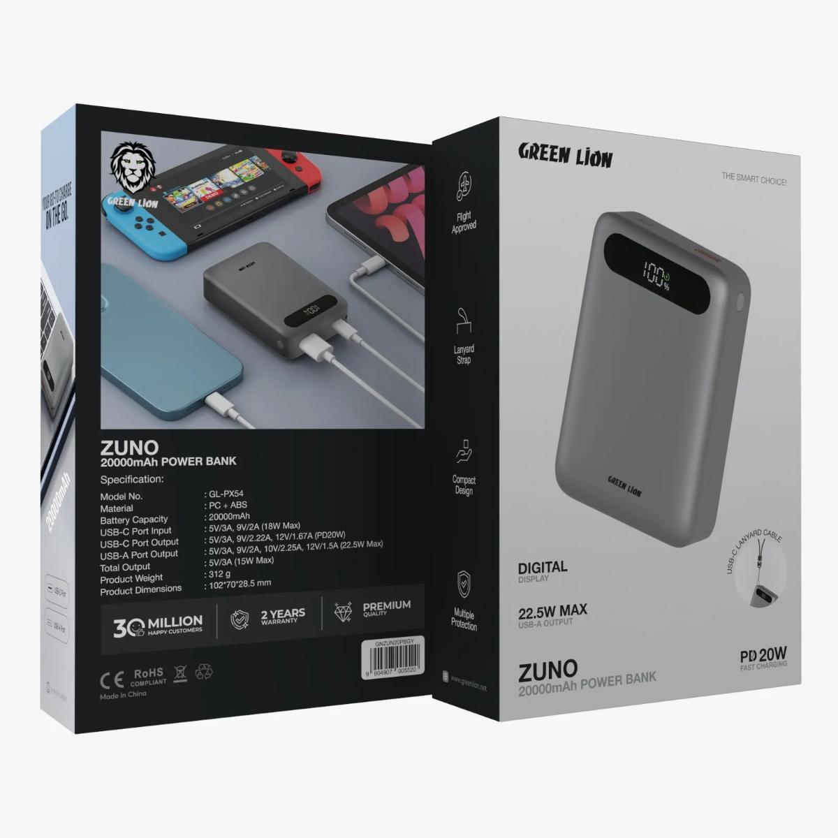 Green Lion Zuno Power Bank 20000mAh PD 20W