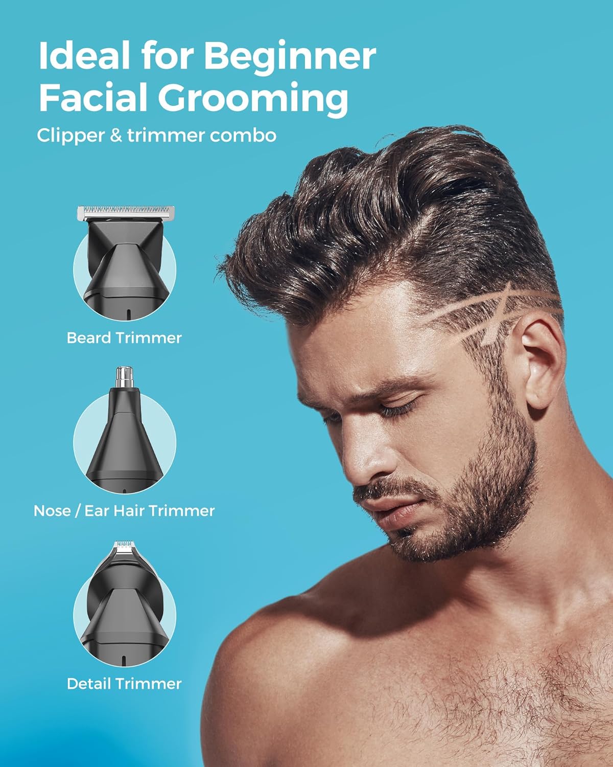 Hair Trimmer Complete Mens Grooming Kits by GLAKER | Hair Clipper | Tradeo Shopping