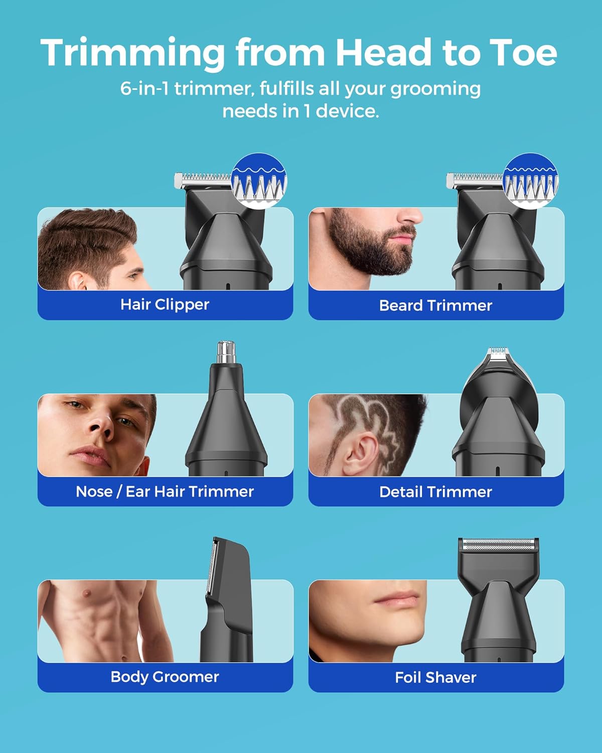 Hair Trimmer Complete Mens Grooming Kits by GLAKER | Hair Clipper | Tradeo Shopping