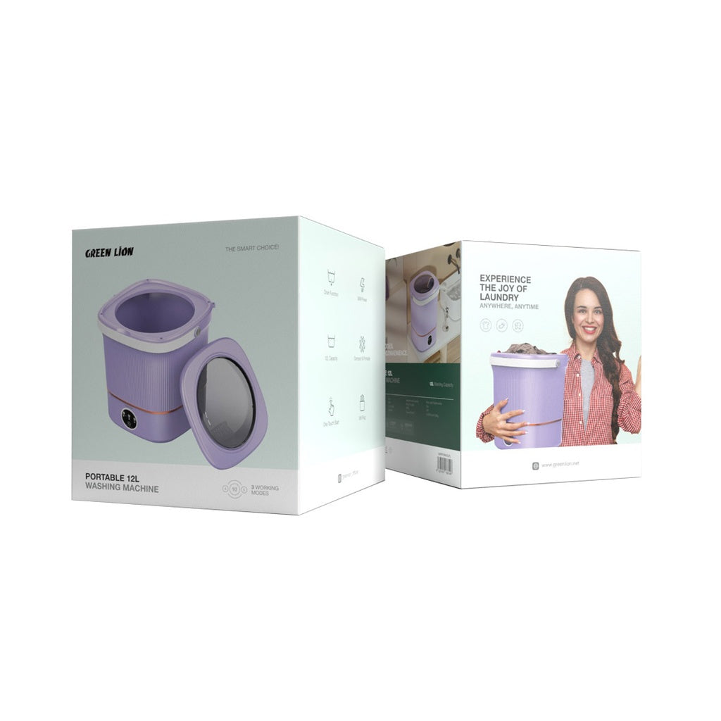 Portable Mini Washing Machine 12L - Purple by Green Lion