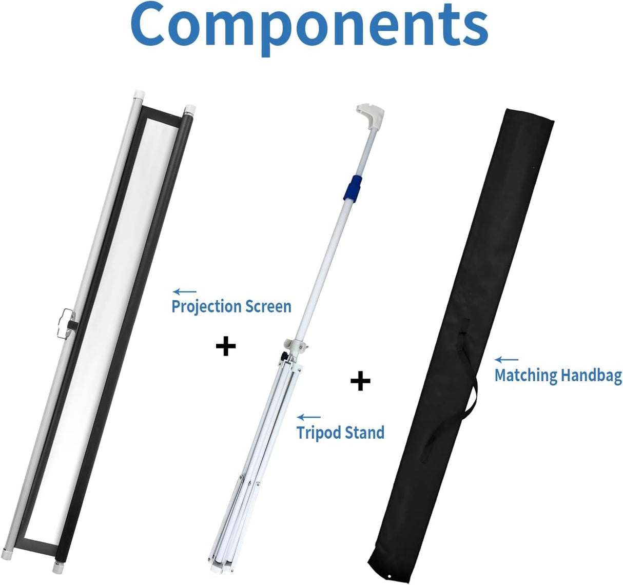 Portable Projection Screen with Tripod Stand 72" by Green Lion