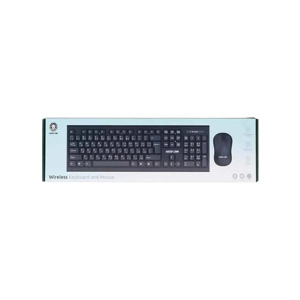 Wireless Keyboard & Mouse Black by Green Lion