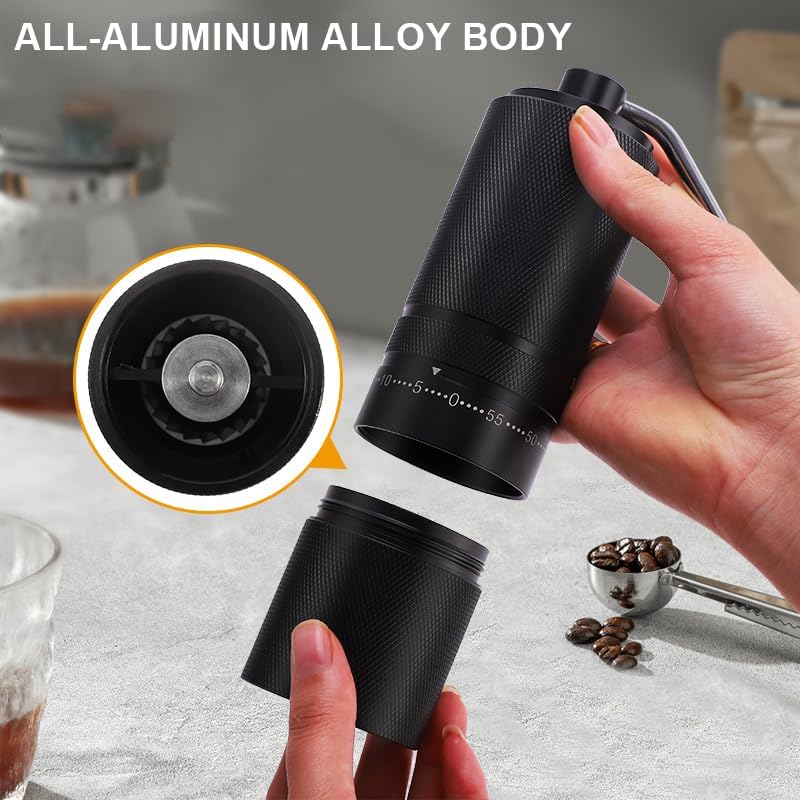 Portable Hand Brewed Coffee Grinder with Adjustable Gears