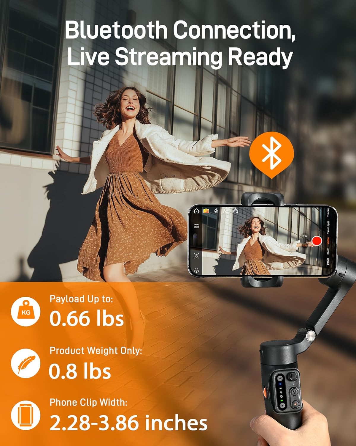 iSteady X3 SE 3-axis Foldable Smartphone Gimbal Stabilizer by Hohem