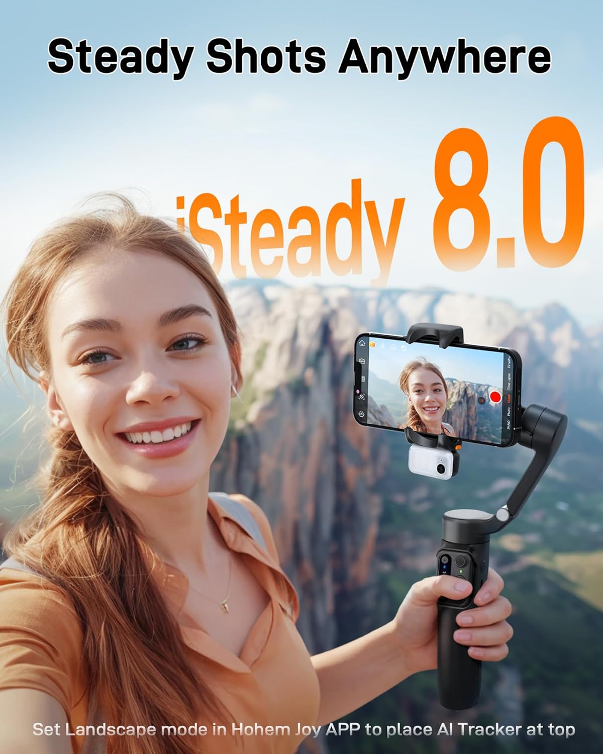 iSteady V3 Foldable Smartphone Gimbal Stabilizer with Detachable Remote Control by Hohem