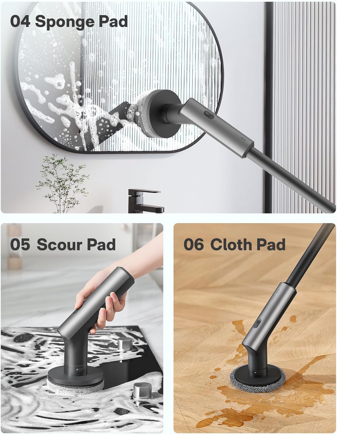 HOTO Electric Cleaning Brush 7 in 1 Set