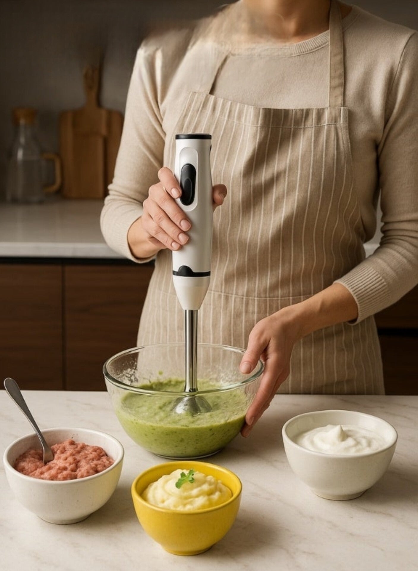 400W Stainless Steel Stick Blender Hand Blender