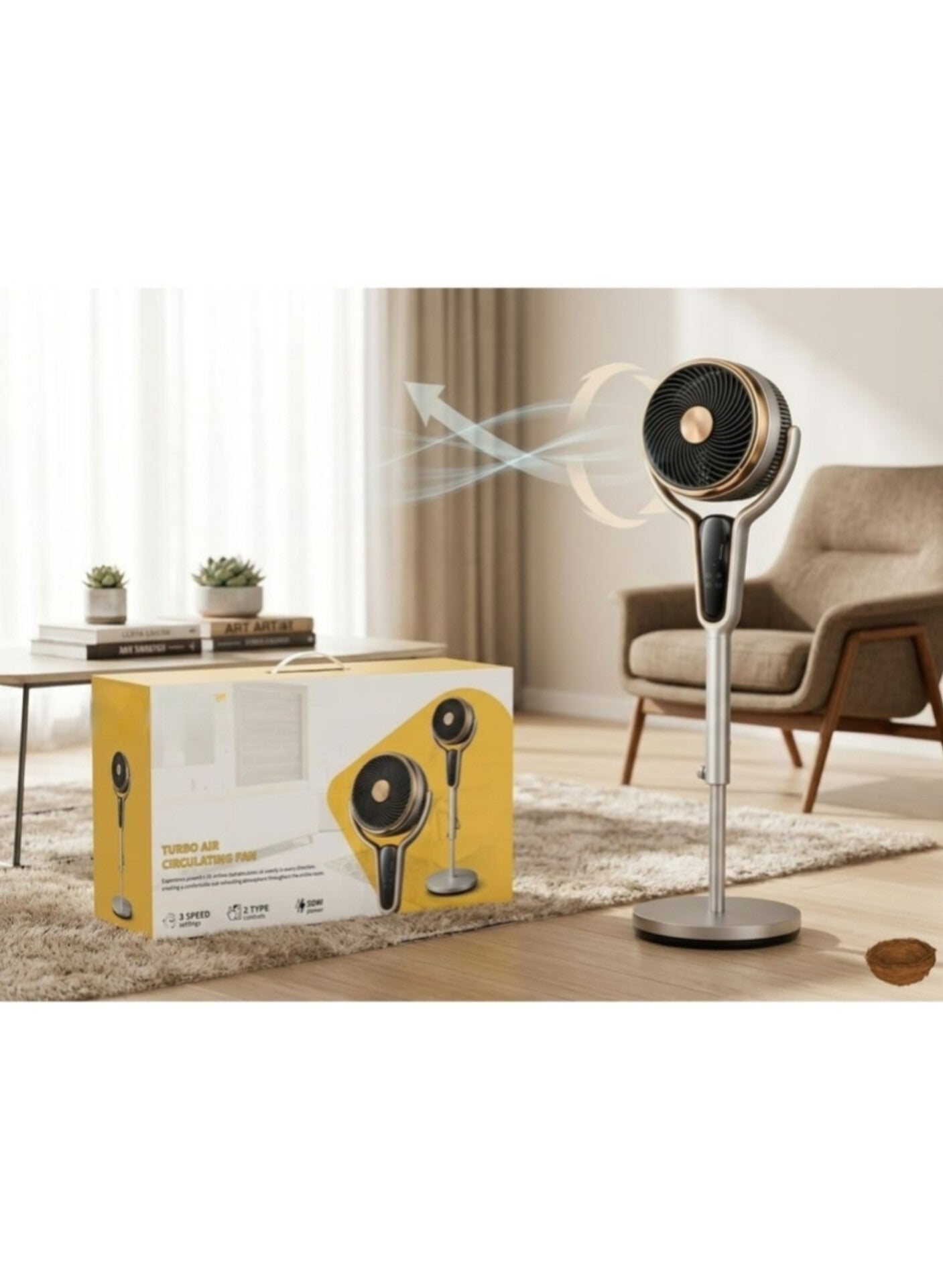 8-Inch Extendable Floor Fan
