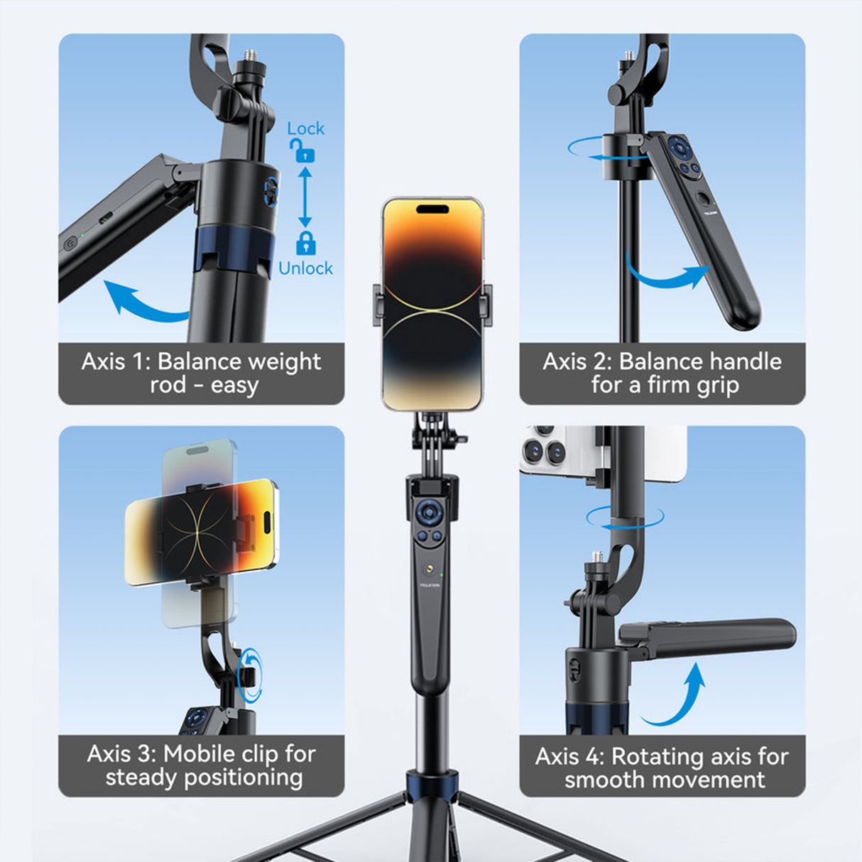 Intelligent Auto Tracking Tripod P3-MS-01 by TELESIN