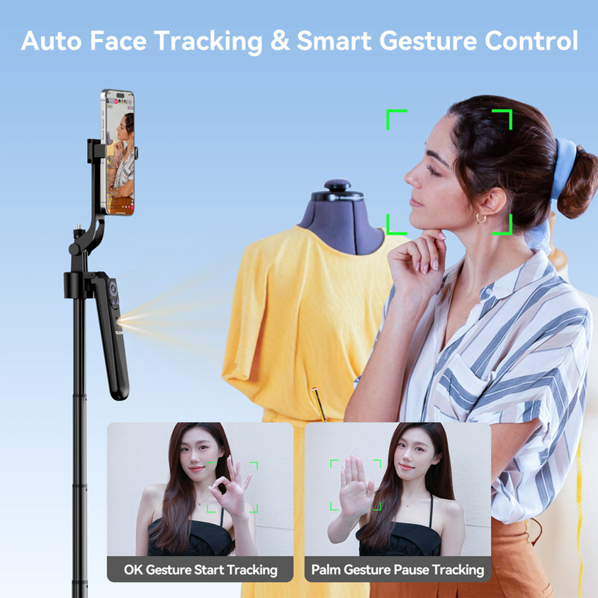 Intelligent Auto Tracking Tripod P3-MS-01 by TELESIN