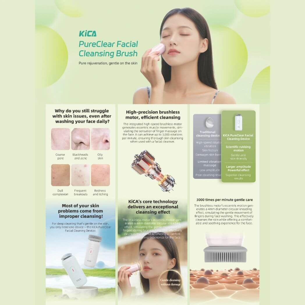 PureClear Facial Cleansing Brush KiCAPFCB by Kica